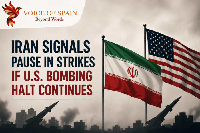Iran Signals It Will Pause Strikes if U.S. Bombing Halt Continues