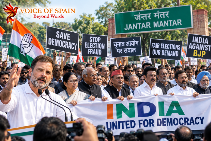 मुख्य चुनाव आयुक्त ज्ञानेश कुमार के खिलाफ INDIA गठबंधन का प्रदर्शन तेज, दिल्ली के जंतर-मंतर पर विपक्षी नेताओं का बड़ा जमावड़ा