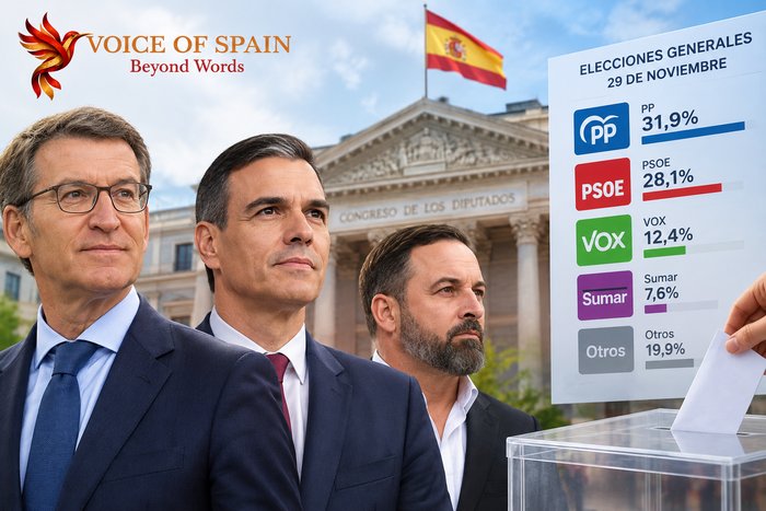 La derecha española refuerza su ventaja en las encuestas mientras se acercan las elecciones del 29 de noviembre
