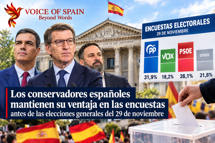 Los conservadores españoles mantienen su ventaja en las encuestas antes de las elecciones generales del 29 de noviembre