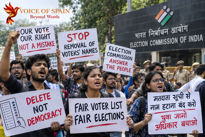 दिल्ली में मतदाता सूची से नाम हटाए जाने के विरोध में युवाओं का प्रदर्शन, चुनाव आयोग की भूमिका पर उठे सवाल