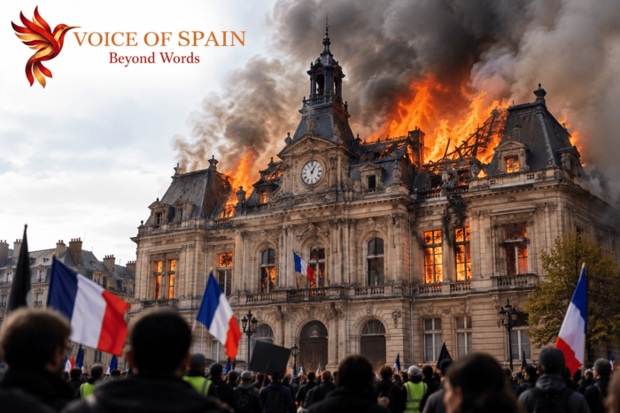 Historic French Town Hall Damaged in Blaze Amid Unrest and Protests Over Rising Living Costs