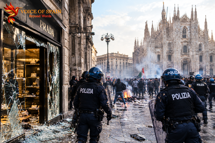 Milan Faces Public Security Concerns Following Reports of Violent Protests and Looting
