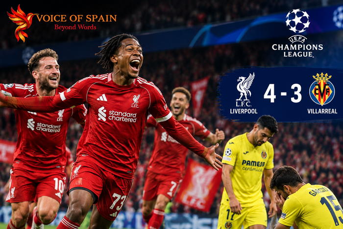 Liverpool Produce Dramatic Comeback to Beat Villarreal 4–3 in a Seven-Goal Champions League Thriller