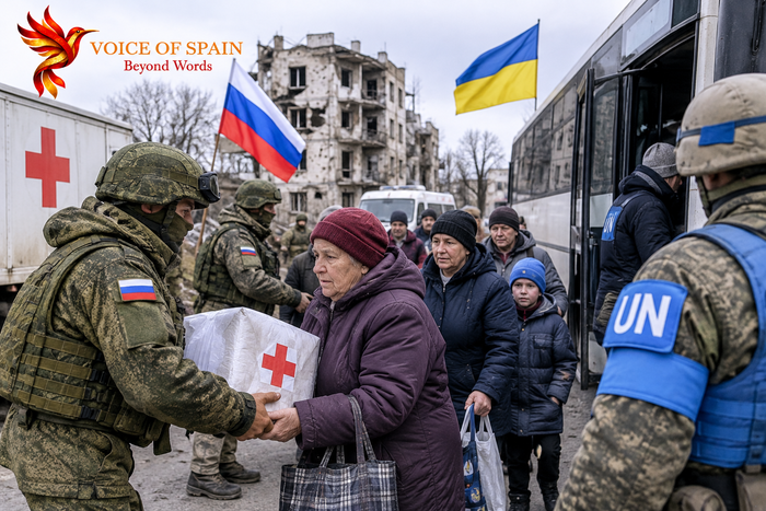 Rusia y Ucrania inician una operación humanitaria conjunta para evacuar a residentes de Oleshky: una tregua local permite la entrada de ayuda y el traslado de civiles desde una ciudad ocupada marcada por la escasez de alimentos y medicamentos